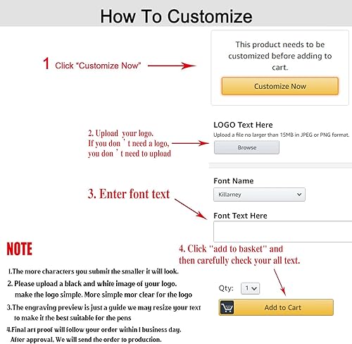 Miniatura 3 de Ancolo Bolígrafos con logotipo personalizado, bolígrafo de bola rodante, hermosos bolígrafos de escritura suave, repuesto de tinta negra, grabado