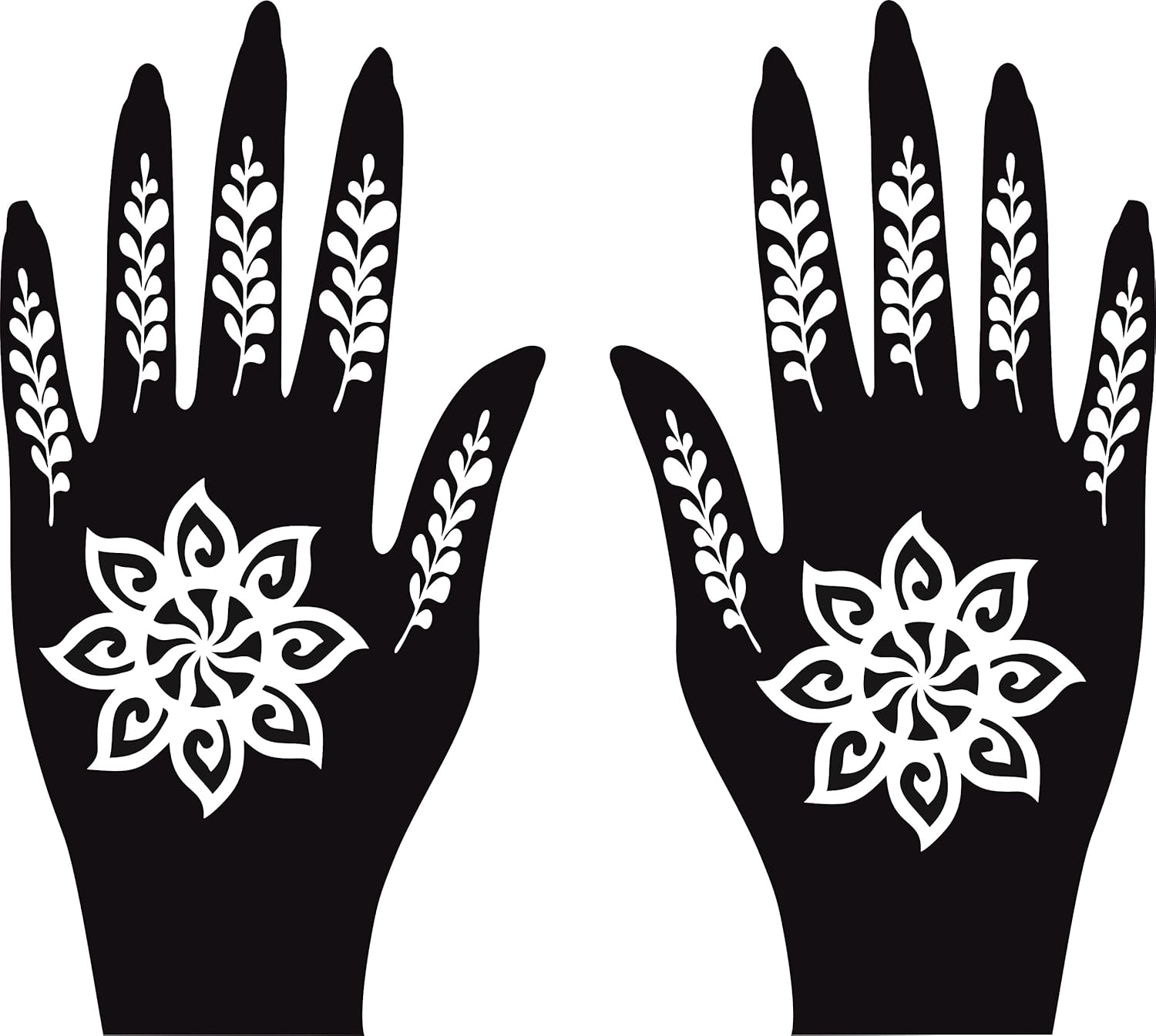 Munrocart Mehndi Stencil Design Set of 2 Piece Mehandi stencil for