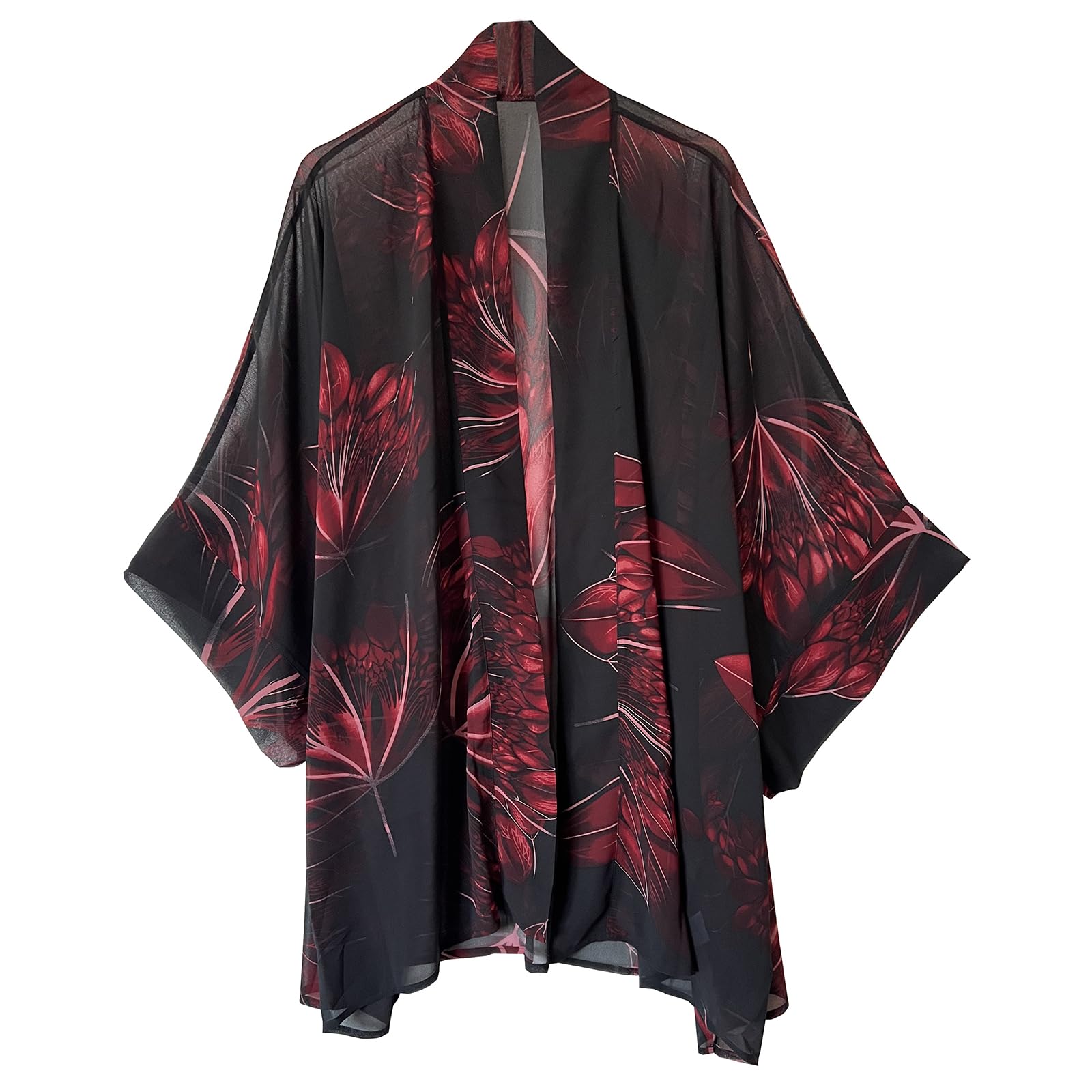Kimono de gasa bohemio para cubrir el bikini de forma elegante y disimular imperfecciones 6