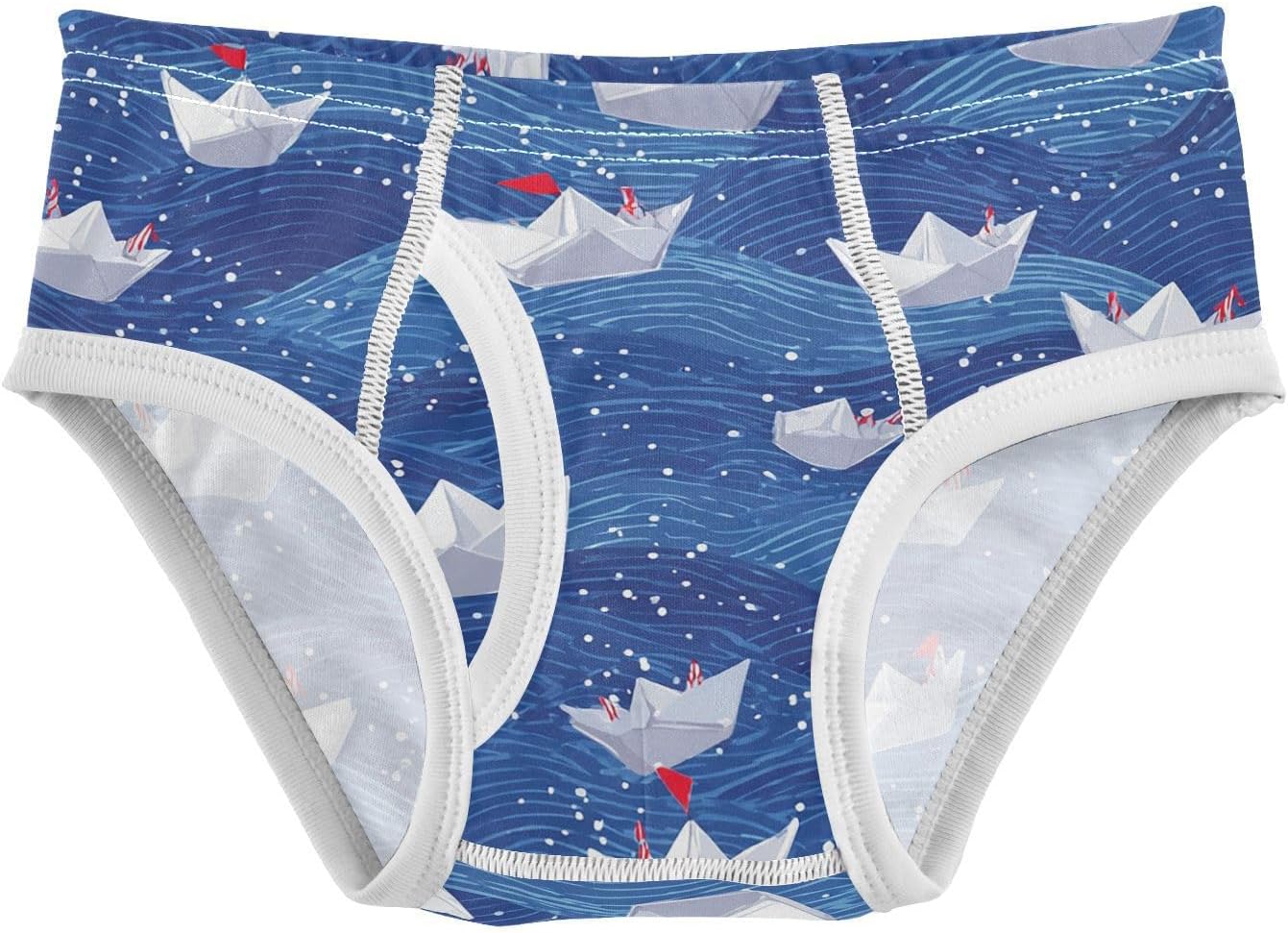 visesunny Sea Paper Boat Potty Training Underwear Boys Toddler Cotton Soft Brief Size 2T-8Y for Kids 2-8Y