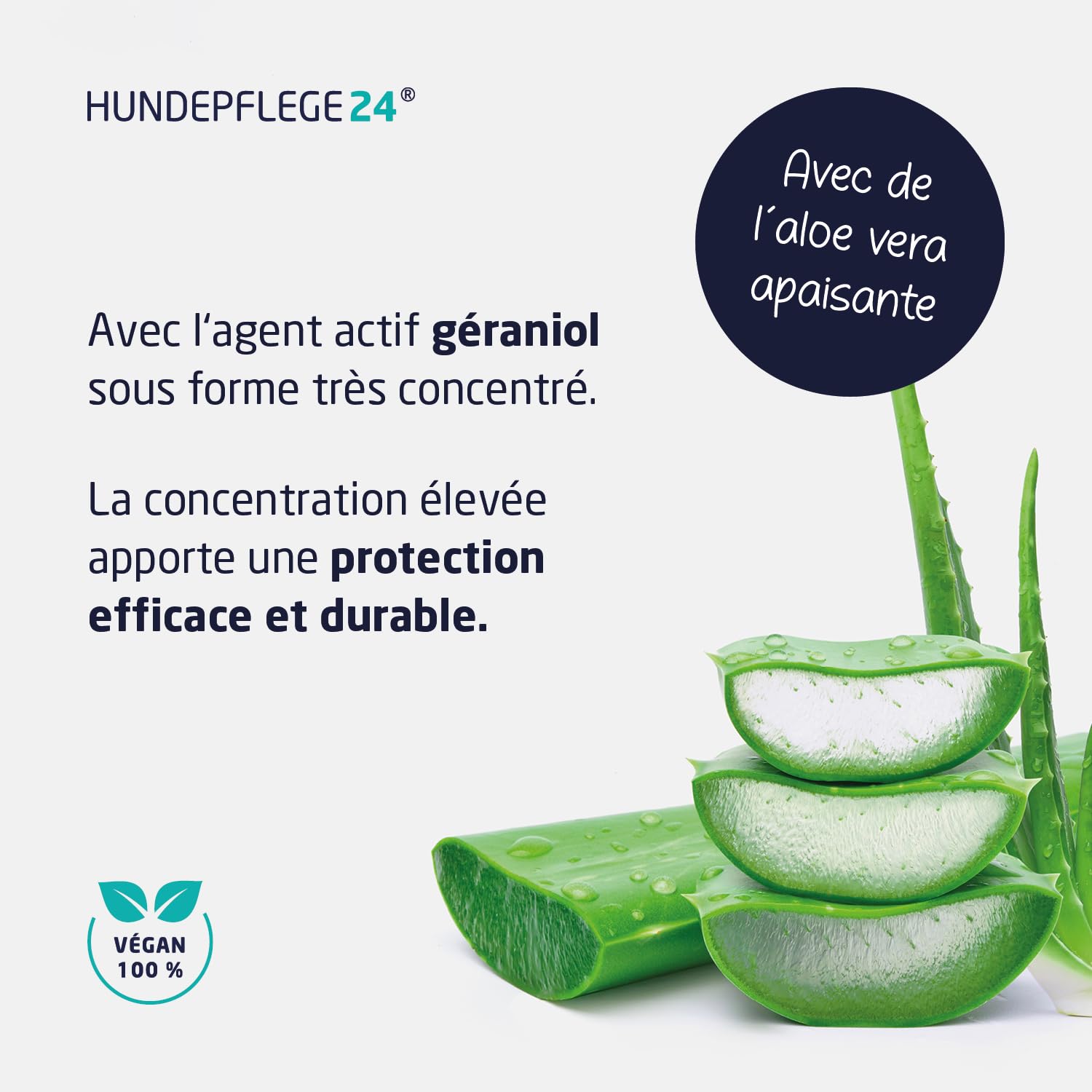 Spray Anti Tique et Anti Puces Chien 500ml - Protection hautement Efficace Contre Les tiques, puces & acariens pour Les Chiens avec du géraniol et de l'aloe Vera - Action immédiate
