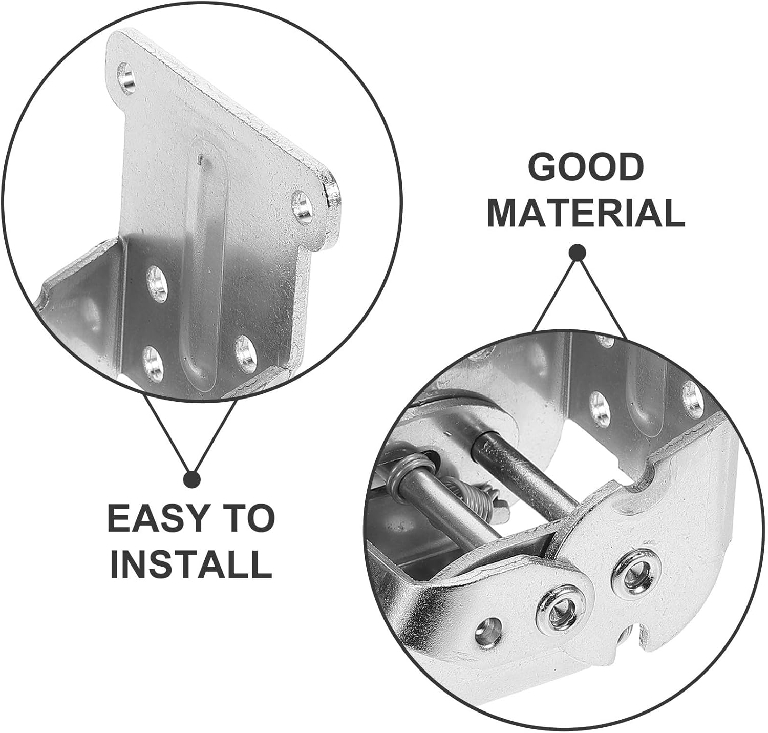 jojofuny Heavy Duty Self-Locking Folding Hinge 90-Degree Silver Table Leg Support Bracket for Folding Furniture and Kitchen Cabinets