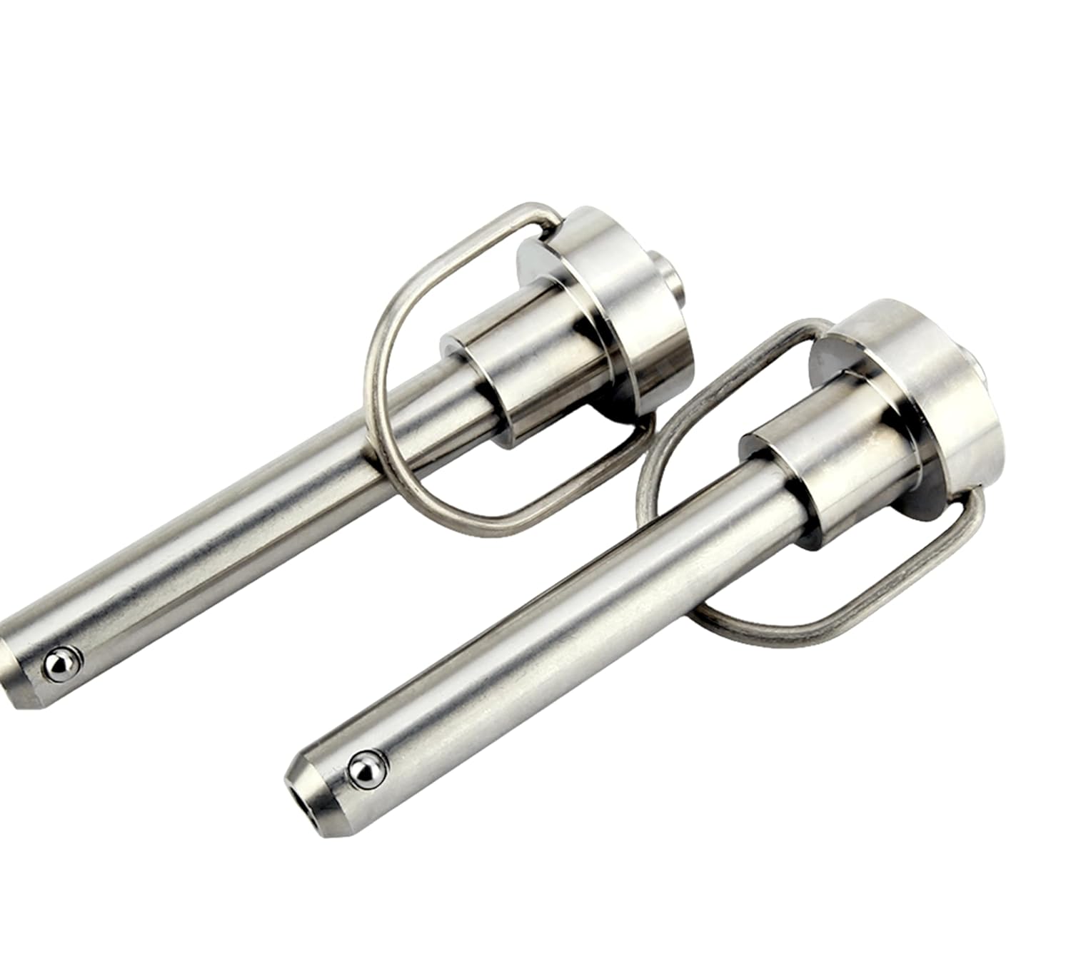 1 Pc Stainless Steel Ring Handle Locking Pin Ball Lock pins Quick Release pin with Button Locating pins Safety pins Dowels w/ Reinforced Lanyard (Dia.:1/4, L:1 in)