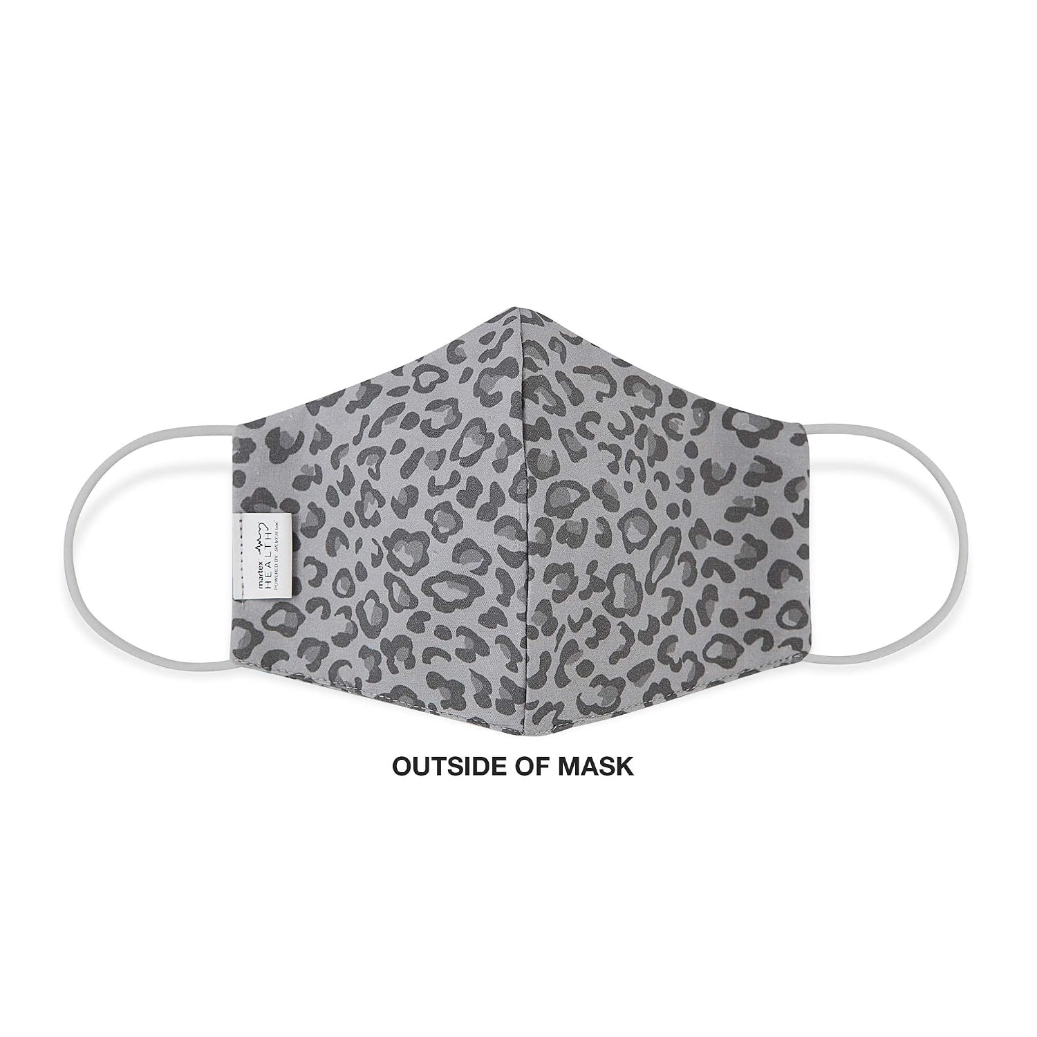 Martex Health Printed Gray Leopard Standard Face Mask with SILVERbac™ Technology - Single Pack