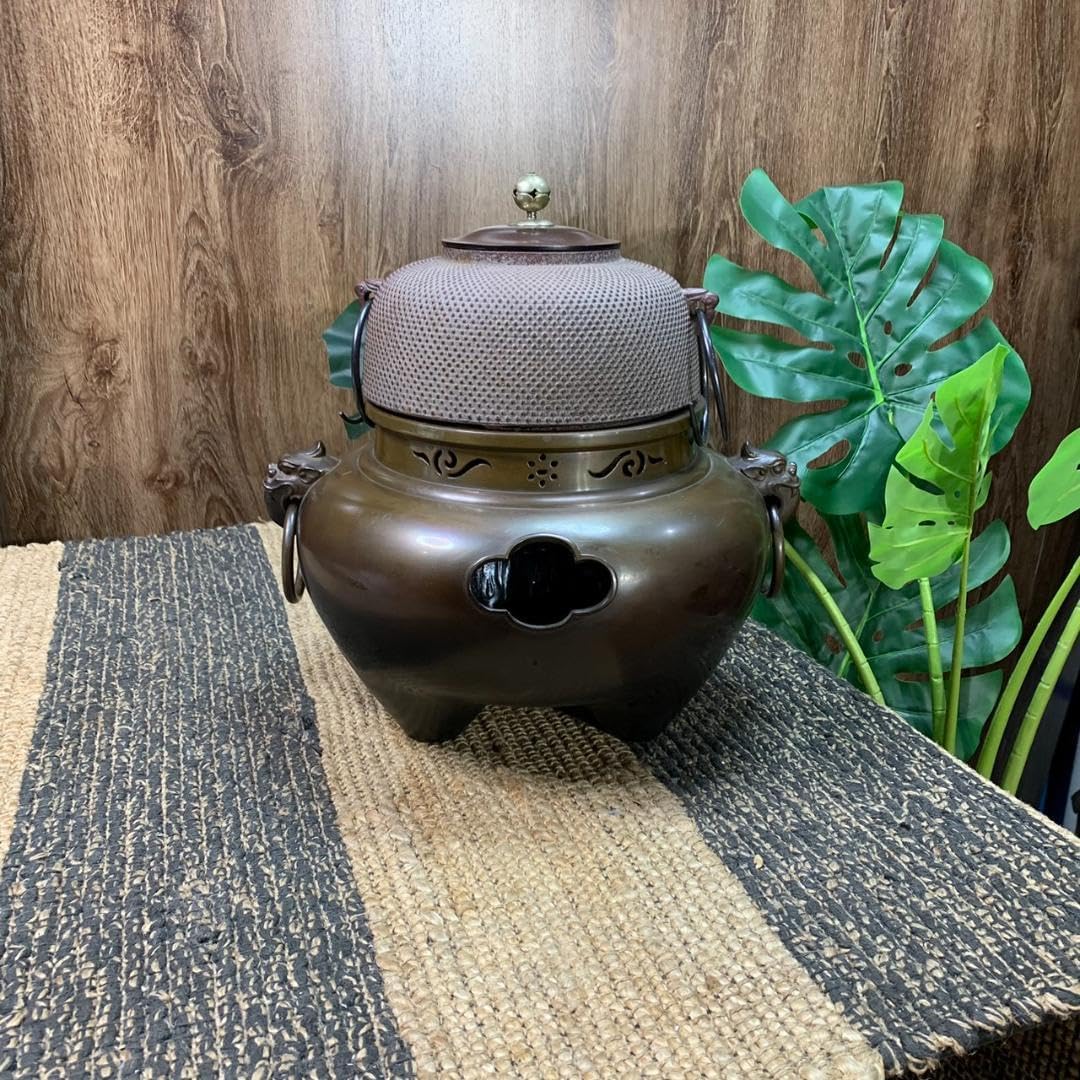 野々田式炭型電熱器 茶釜セット 茶道セット 炭型ヒーター 中古