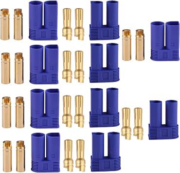 EC5 Battery Connector Plugs, 5.0mm Gold Banana Plug Bullet Connectors