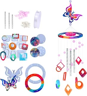 Sino Vento em Resina | Borboletas resina silicone sinos vento,Sinos vento design borboletas para fundição resina, resina epóxi DIY Rock-br