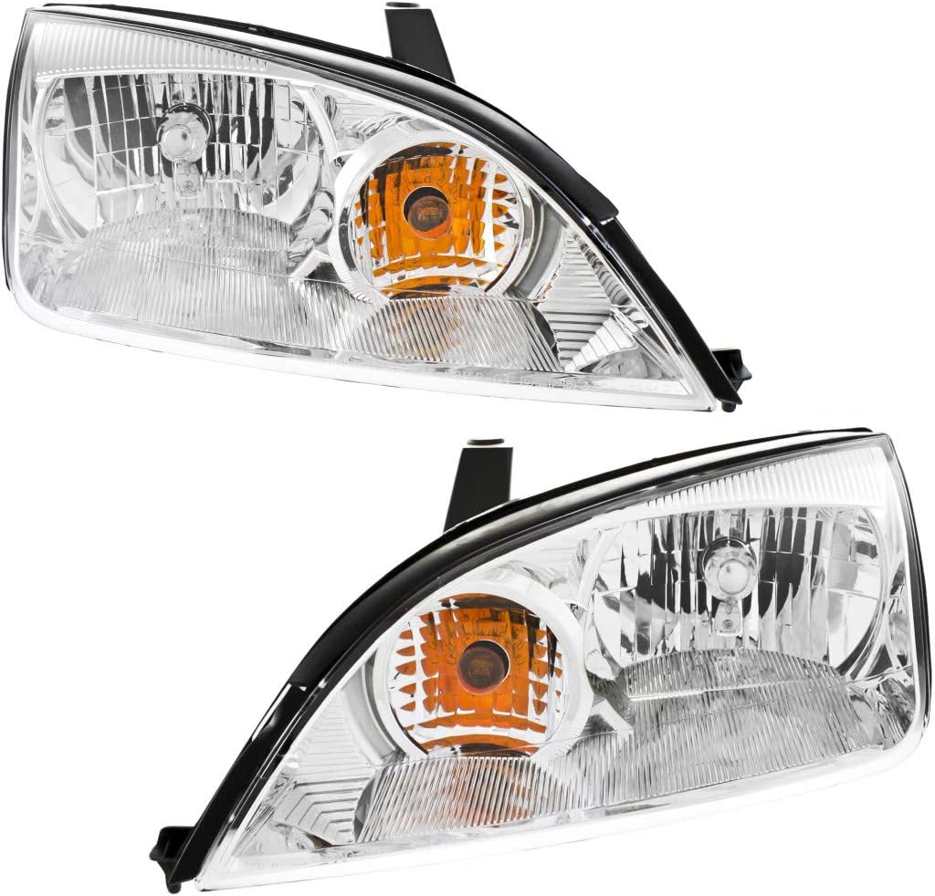 For Ford Focus Headlight Assembly 2005 2006 2007 Driver Side DOT Certified Bulbs Included FO2502210 | 7S4Z 13008 F