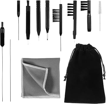 12 PCS Hearing Aid Cleaning Kithearing Aid Cleaning Tools Ear Cleaner Headphones, Multi Functional Hearing Aids Brush Tools for Earbuds Headphones Accessories and Supplies with Bag