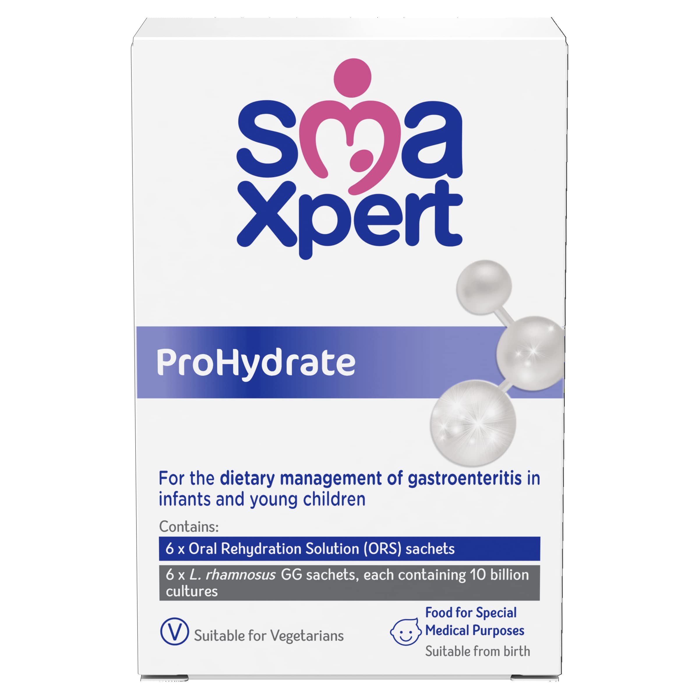 Buy SMA Xpert ProHydrate Baby Sachets, 2 in 1 Oral Rehydration Solution