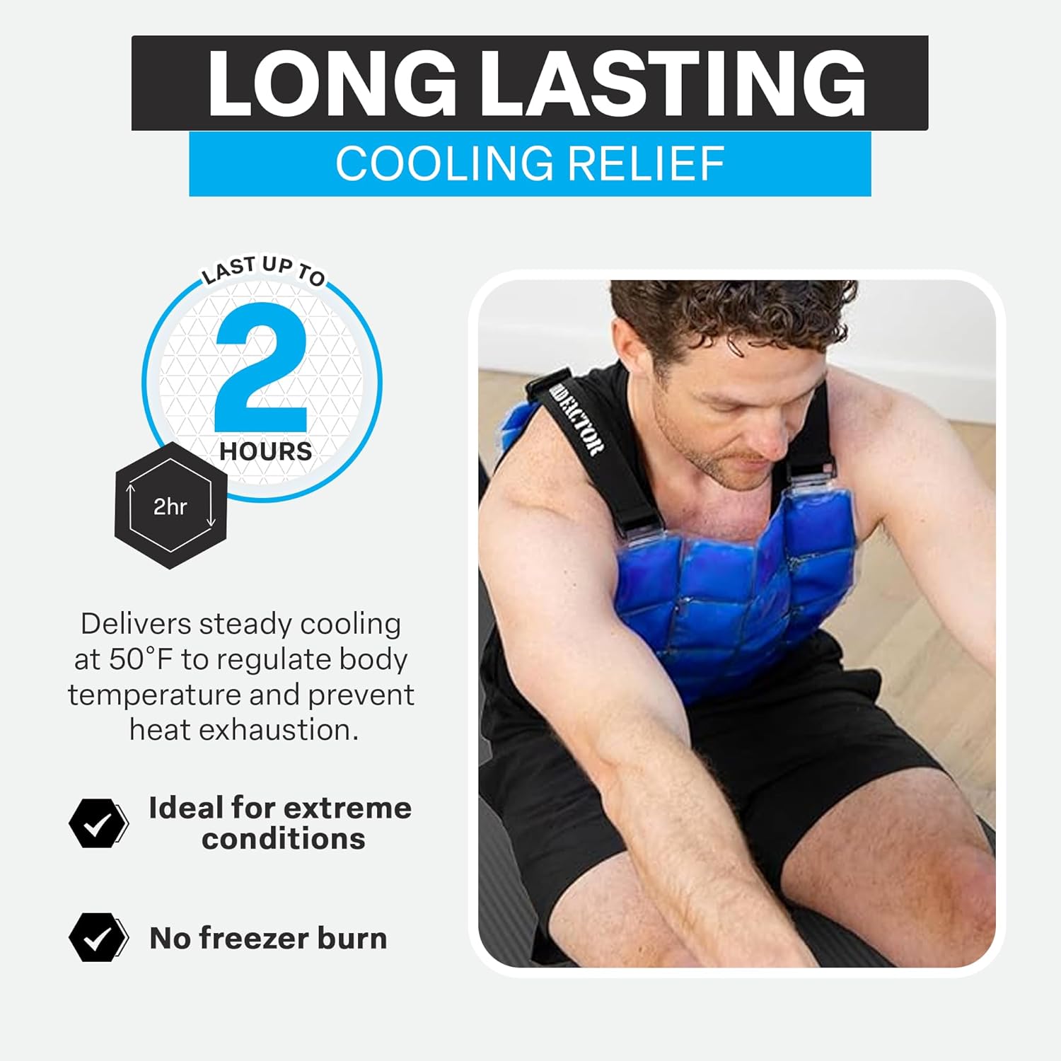 COLD FACTOR Ice Pack Cooling Vest for Men & Women—Lightweight, Adjustable Phase Change Cooling Vest for Hot Weather, Athletes, Outdoor Work, Industrial Use - Breathable Technology, Functional, Stylish - Image 6