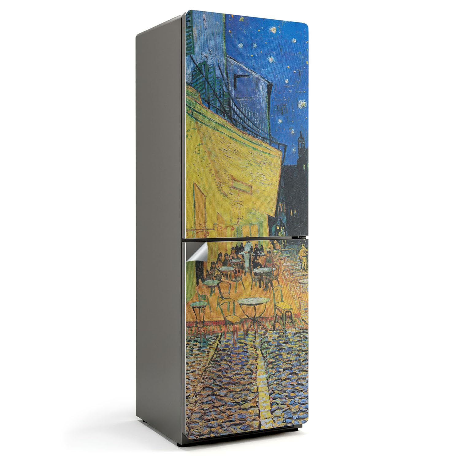 Sticker pour réfrigérateur Café le soir Van Gogh décoration de cuisine poétique
