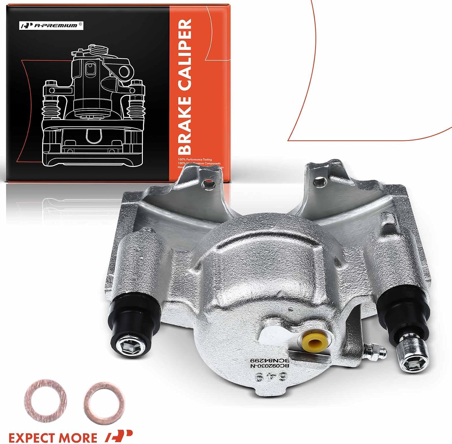 A-Premium Disc Brake Caliper Assembly Without Bracket Compatible with Chevy, GMC, Cadillac and Dodge Models - Tahoe, Escalade, Ram 1500, Yukon, Express 1500, Blazer, C1500/K1500 (Suburban), Safari