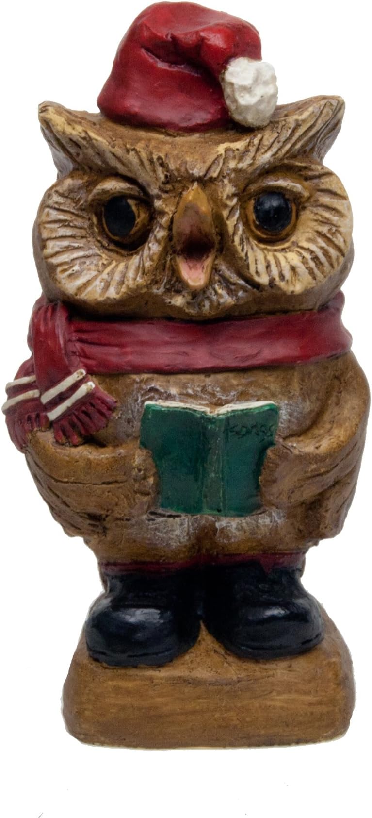 CHR-0956-0112 Resin Caroling Hooter Trip Outdoor Statue, 7-Inch, Brown