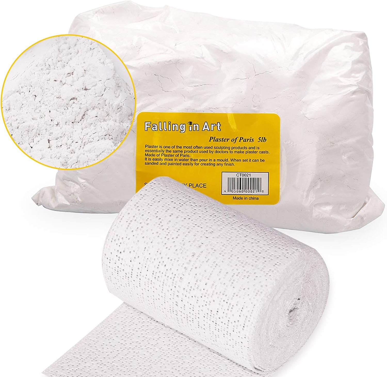 Falling in Art 5lb Plaster of Paris, Plaster Cloth Roll : Arts, Crafts & Sewing