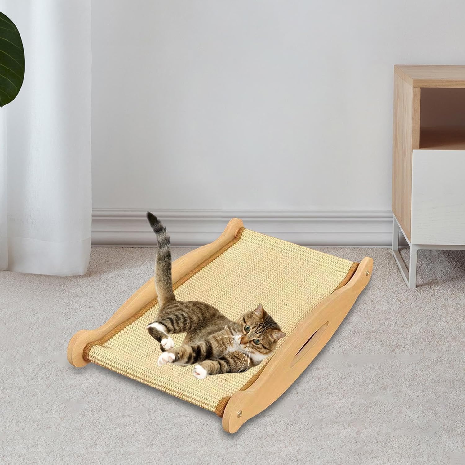 Cat Scratching Pad Board Rocking Lounge Kitten Sleeping Nest Accessory Cat Toys 62x30cm for Grinding Claws Modern Versatile, Style A