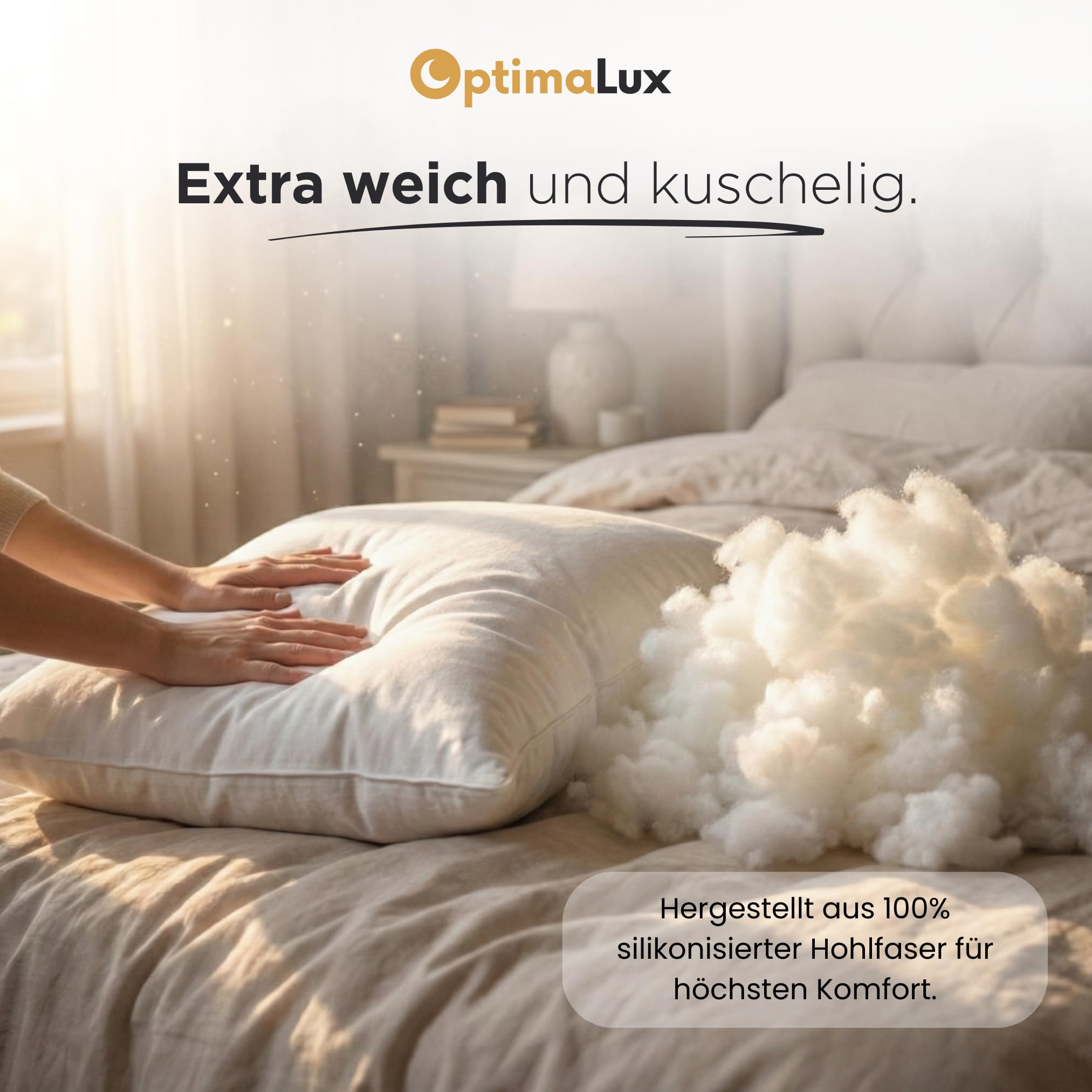 3kg Füllwatte Hochflauschig – Premium Füllmaterial für Kissen, Kuscheltiere, Amigurumi & Bastelwatte – 100% Polyester Fasern, Waschbar, Formbeständig, Stopfmaterial Weiß (3 x 1000g)