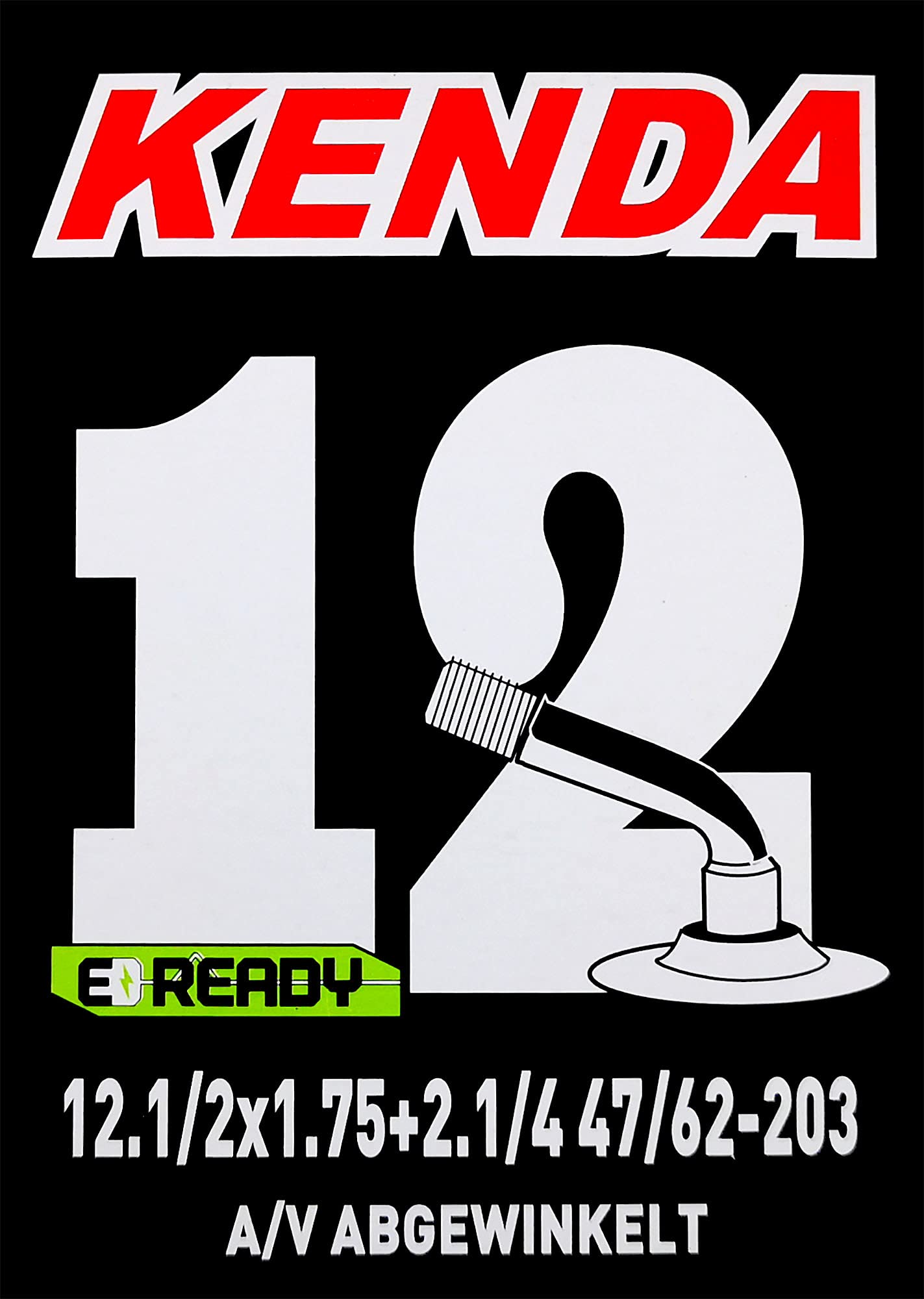 Kenda Tube 12 Schrader Valve 45 ° Angled (47/62-203) – Moulded