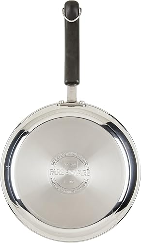 Miniatura 9 de Farberware Brilliance - Juego de ollas y sartenes de acero inoxidable con herramientas de cocina y tapas de vidrio, 10 piezas, apto para