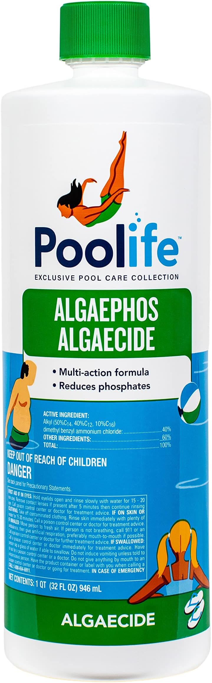 poolife AlgaePhos Algaecide (1 qt) Patio, Lawn & Garden