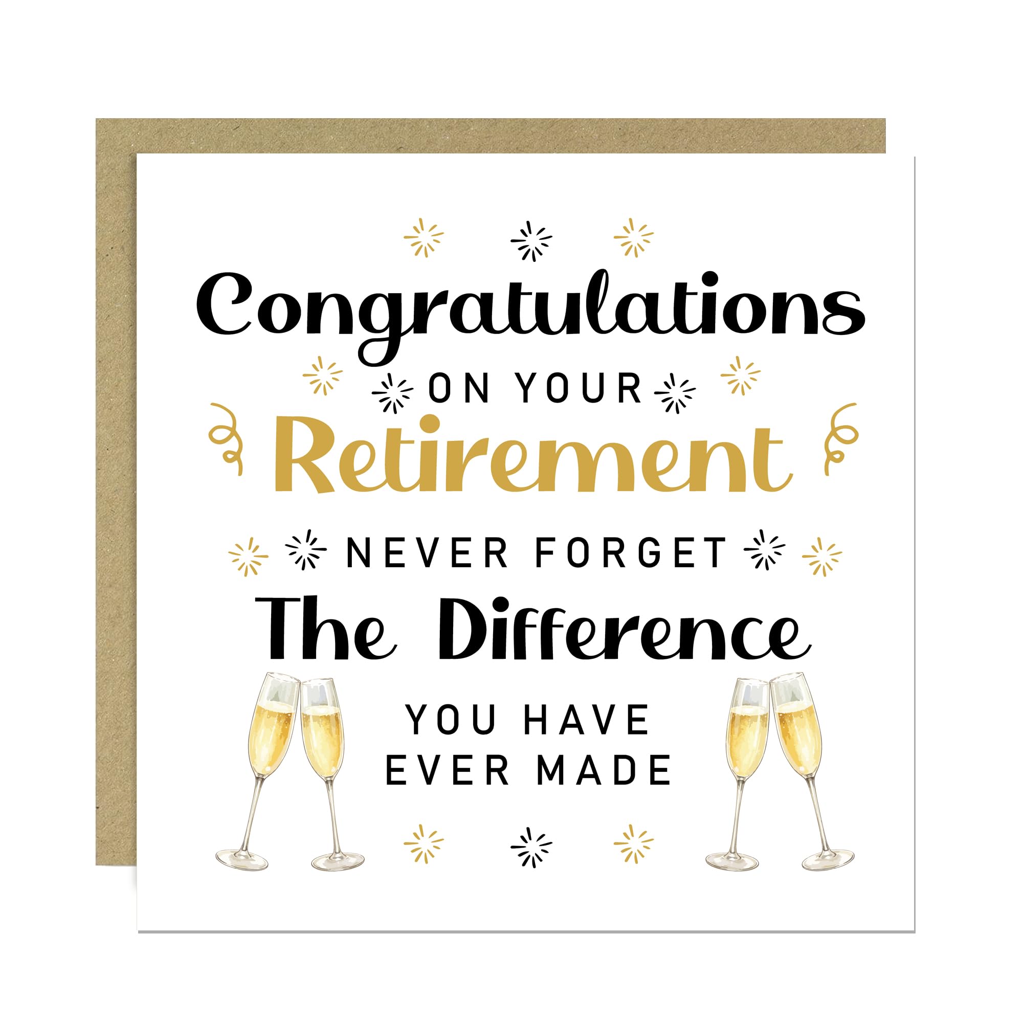 RED OCEAN Happy Retirement Card for Colleague or Coworker, Congratulations on Your Retirement Greeting Card, Retirement Card for Boss Friend Teacher