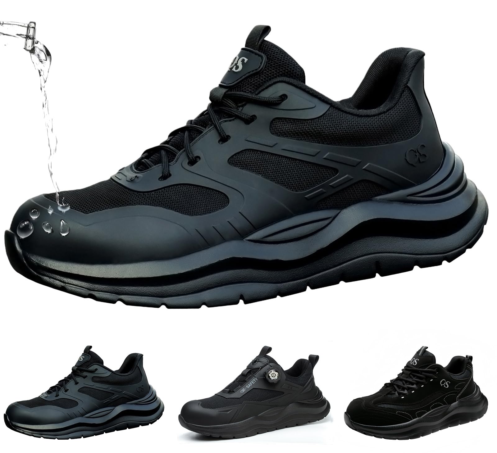 Scarpe Antinfortunistiche Uomo Donna Scarpe da Lavoro/Impermeabili Leggere Antiscivolo con Punta in Acciaio