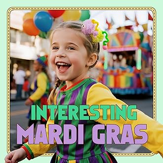 Z-CHARMMY Crazy Hair Day Accessories for Girls, Mardi Gras Funny Hair Clips for Kids, Crazy Mardi Gras Accessories for Kids, 5 Pieces