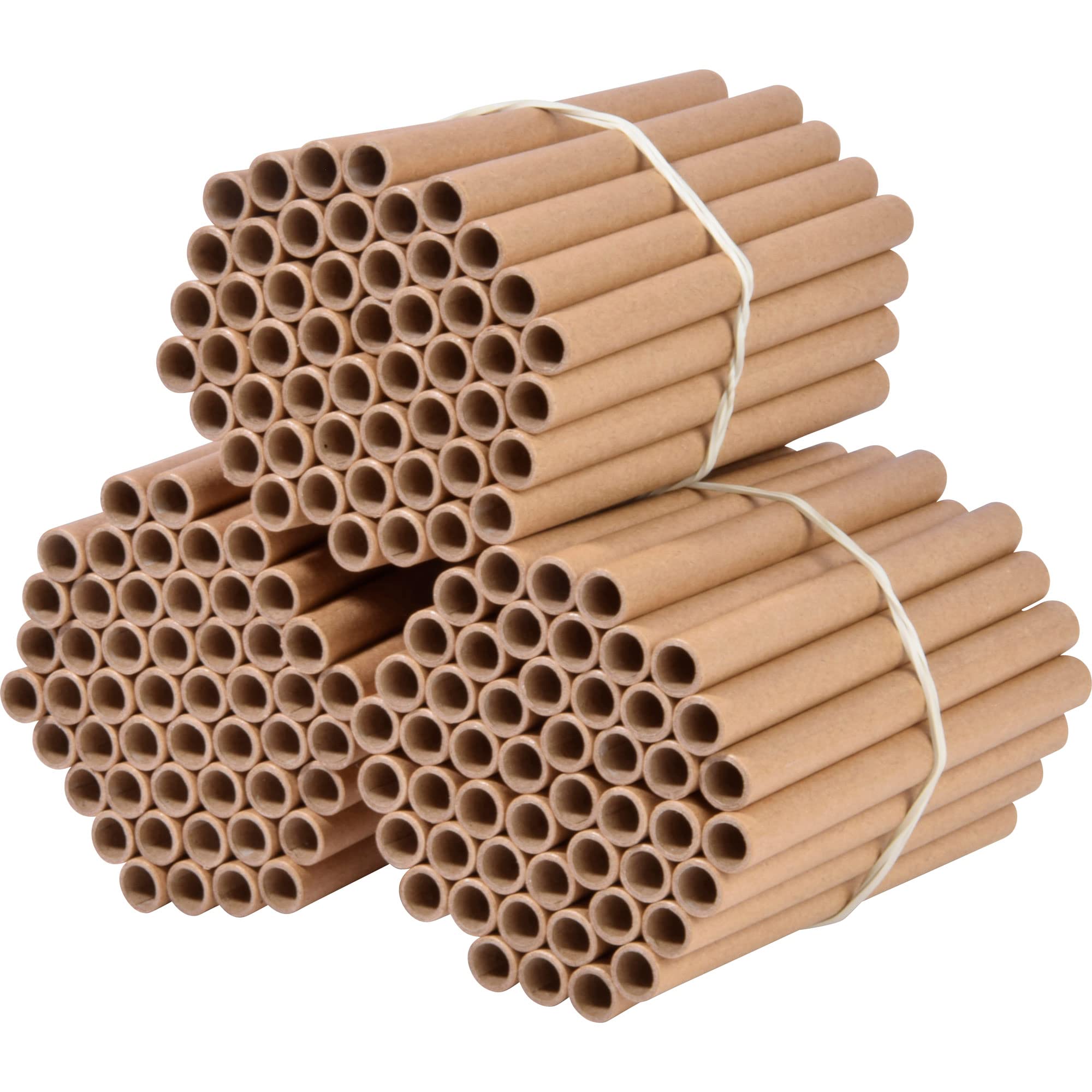 dobar® 22890e Pappröhrchen 450er Set - Füllung für Bienenhotels aus 100% recyceltem Altpapier - Wildbienen Nisthilfen Papphülsen Made in Germany - inkl. Wildblumenmischung - Ø8 Ø6 Ø4 mm & 12 cm lang