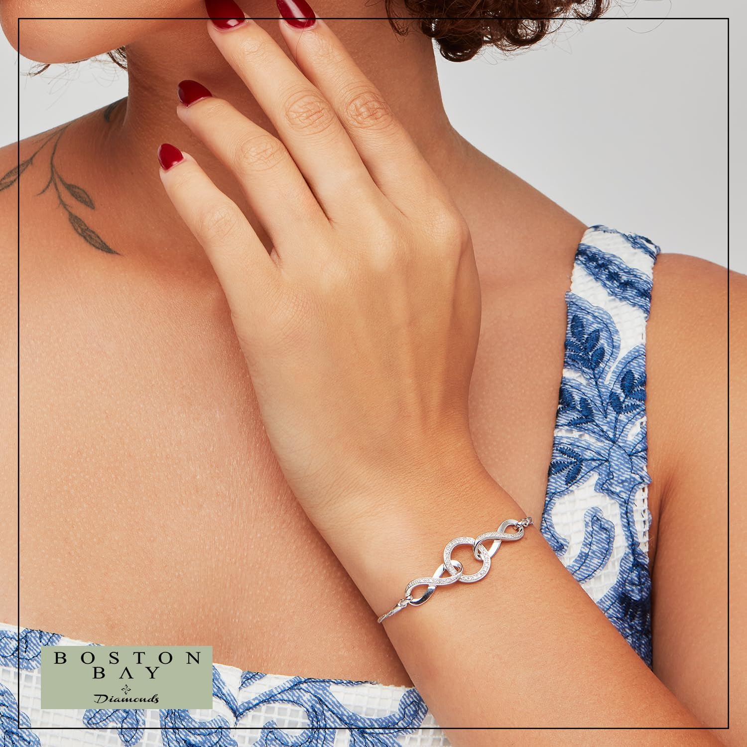 .925 Sterling Silver and 14K Yellow Gold Plated .925 Sterling Silver Diamond Bolo Bracelet (G-H Color, I2-I3 Clarity) - Choice of Style