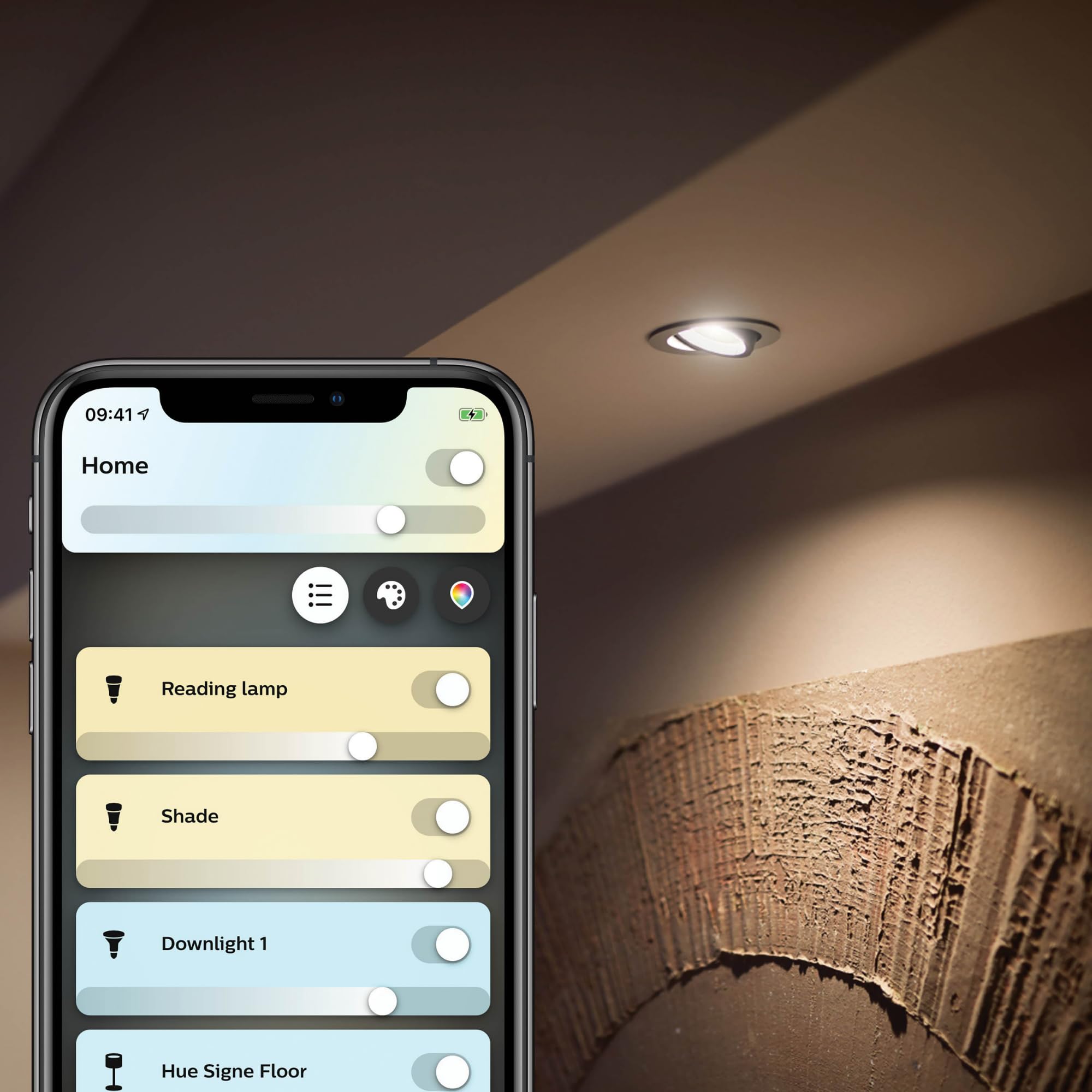 Philips Hue Kit de démarrage - GU10 - avec 6 Spots - Lumière blanche chaude à froide - Comprend 1 Hue Bridge - Hue White Ambiance