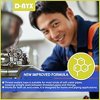 Vista 3 de Cinta de Teflón 1 Rollo 1/2 Pulgada (Ancho) X 520 Pulgadas (Largo), Cinta de Sellado de Tuberías de Agua, Cinta de Fontanería, Grifo de Fontaneros