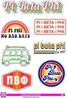 Pi Beta Phi - Sticker Sheet - Retro Theme