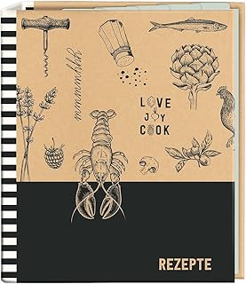 moses. Segregator z przepisami"Love to cook" w formacie DIN A5, Cook & Style z 25 kartkami z przepisami i 5 kieszeniami na zakładki, indywidualna książka kucharska do samodzielnego pisania