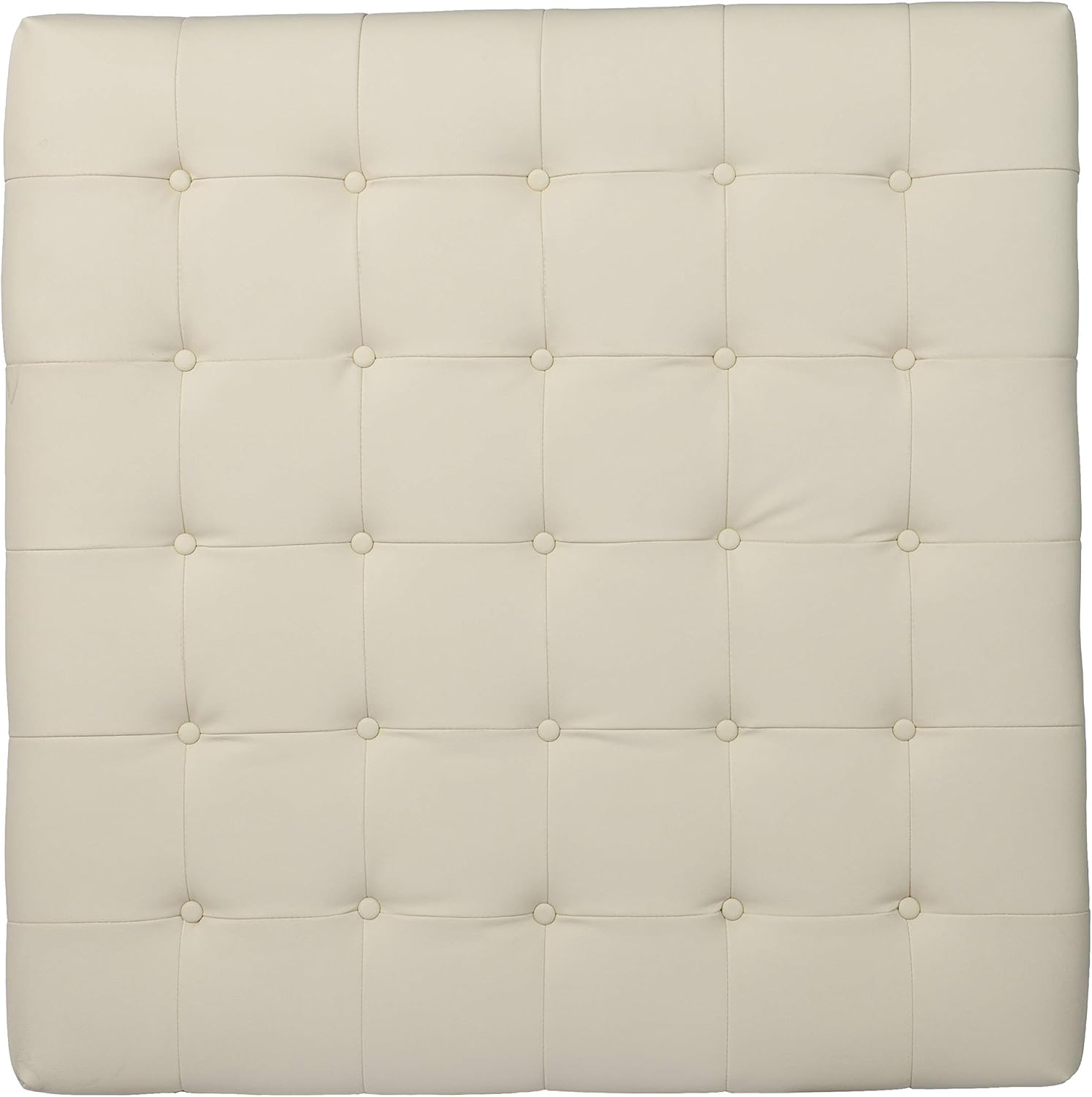 SEI Furniture - Ciarin Upholstered Cocktail Ottoman - Transitional Design, White Iron and Wood - Easy Assembly - Ideal for Entryway, Living Room (BC1101826)