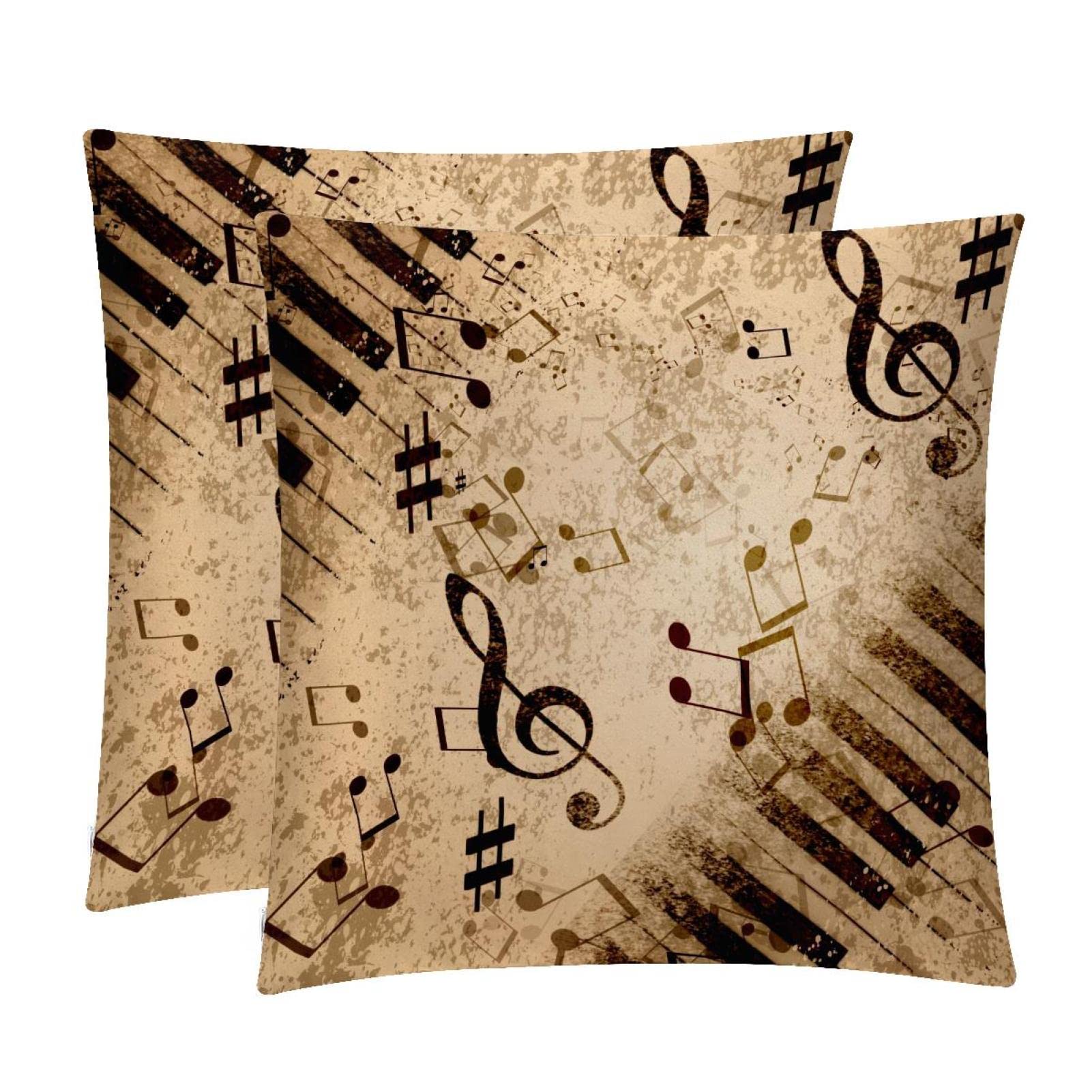 Housse de coussin lombaire piano vintage pour décor de maison de ferme
