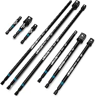 Vista 1 de Libraton Juego de adaptadores de enchufe de grado de impacto, 3 "6" 12", adaptador de enchufe de taladro, adaptador de enchufe de enchufe, extensión