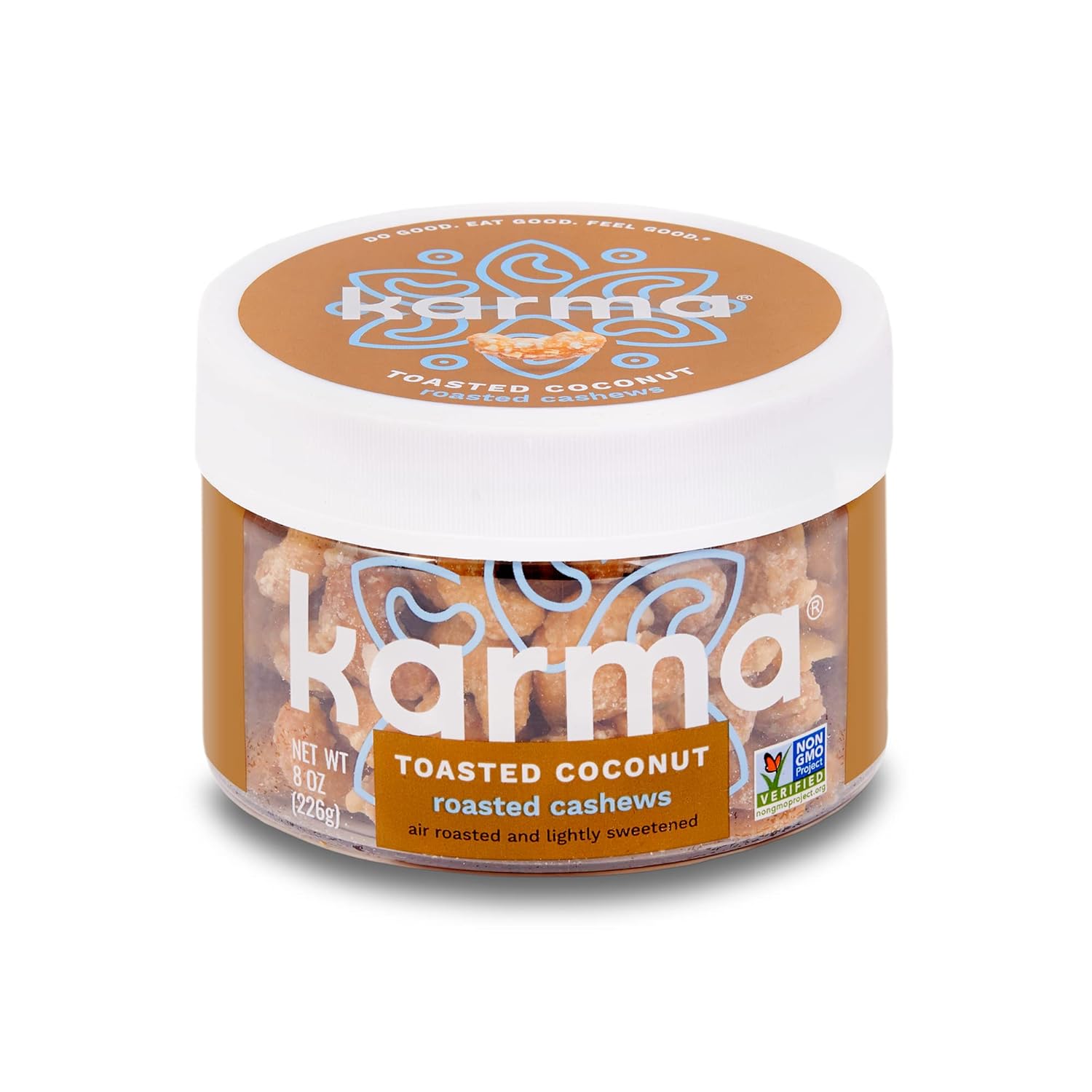Toasted Coconut Cashews by Karma Nuts, Whole, Sweet, Roasted, Vegan, Gluten Free, Low Net Carb, Natural, Everyday Nut Snack, 8oz Jar (Pack of 6) : Grocery & Gourmet Food