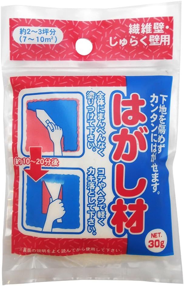 Amazon 家庭化学 繊維壁 じゅらく壁用はがし 30g 珪藻土 漆喰
