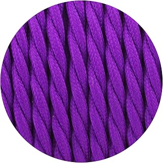 Vintage Style 2 Core Purple Coloured Braided Fabric Cable Decorative Flex Wire Twisted Flex Pendant Cord