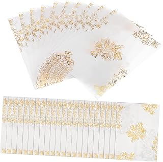 50pcs Elegant Wedding Invitation Wraps Invitation Envelopes Jackets Envelopes Wedding Shower Sleeves Rehearsal Dinner Placecards