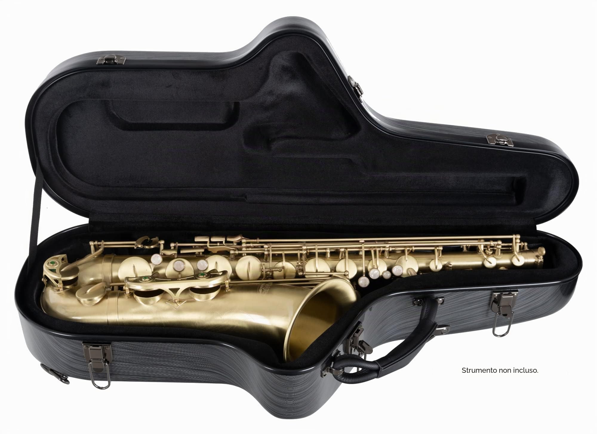 Custodia Deluxe Lechgold per Sax Tenore, Custodia robusta in plastica | Custodia per strumenti Lechgold "Deluxe" per sax tenore, Guscio rigido ammortizzante, Maniglia rinforzata, Peso: 3, 6 kg