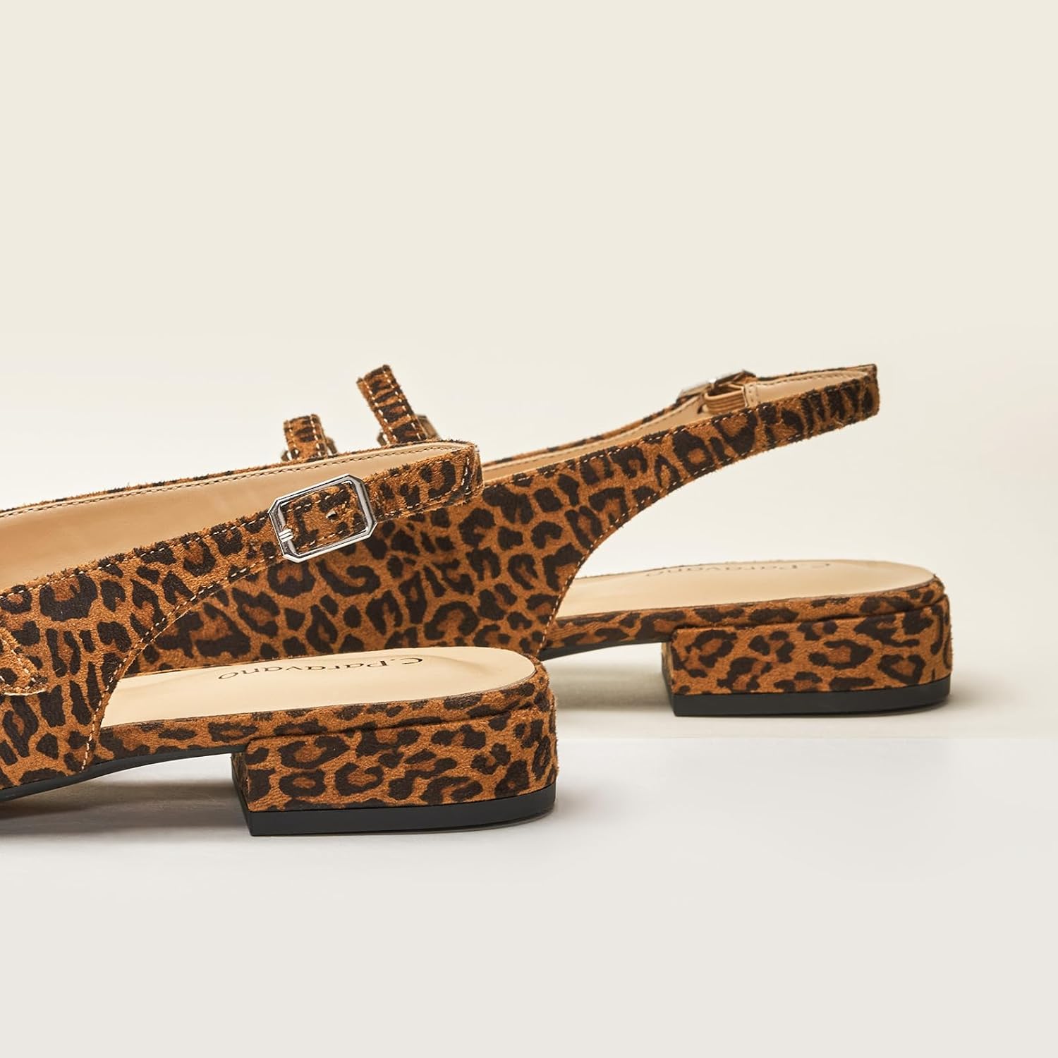 C.Paravano Slingback Flats for Women | Mary Jane Flats | Womens Sandals | Square Toe Shoes - Image 5