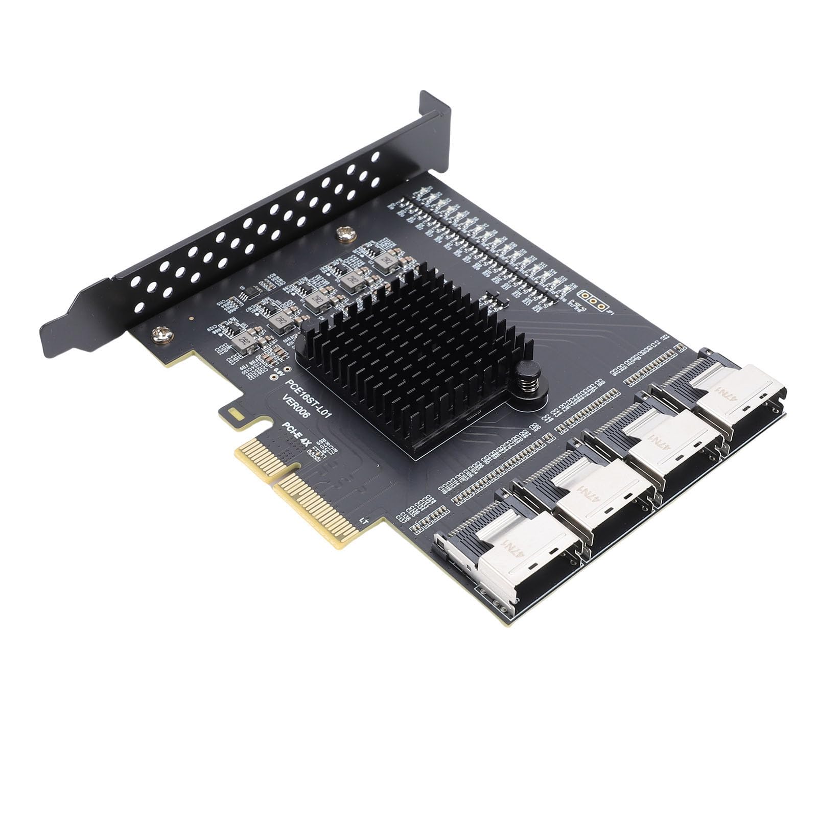 Sxhlseller Adapter PCIE do MINI SAS SFF 8087 — 4-portowa Karta rozszerzeń z możliwością Wymiany Podczas Pracy w Celu Poprawy Szybkości Reakcji Komputera — Pasuje do Gniazda PCIE, Co Ułatwia instalację