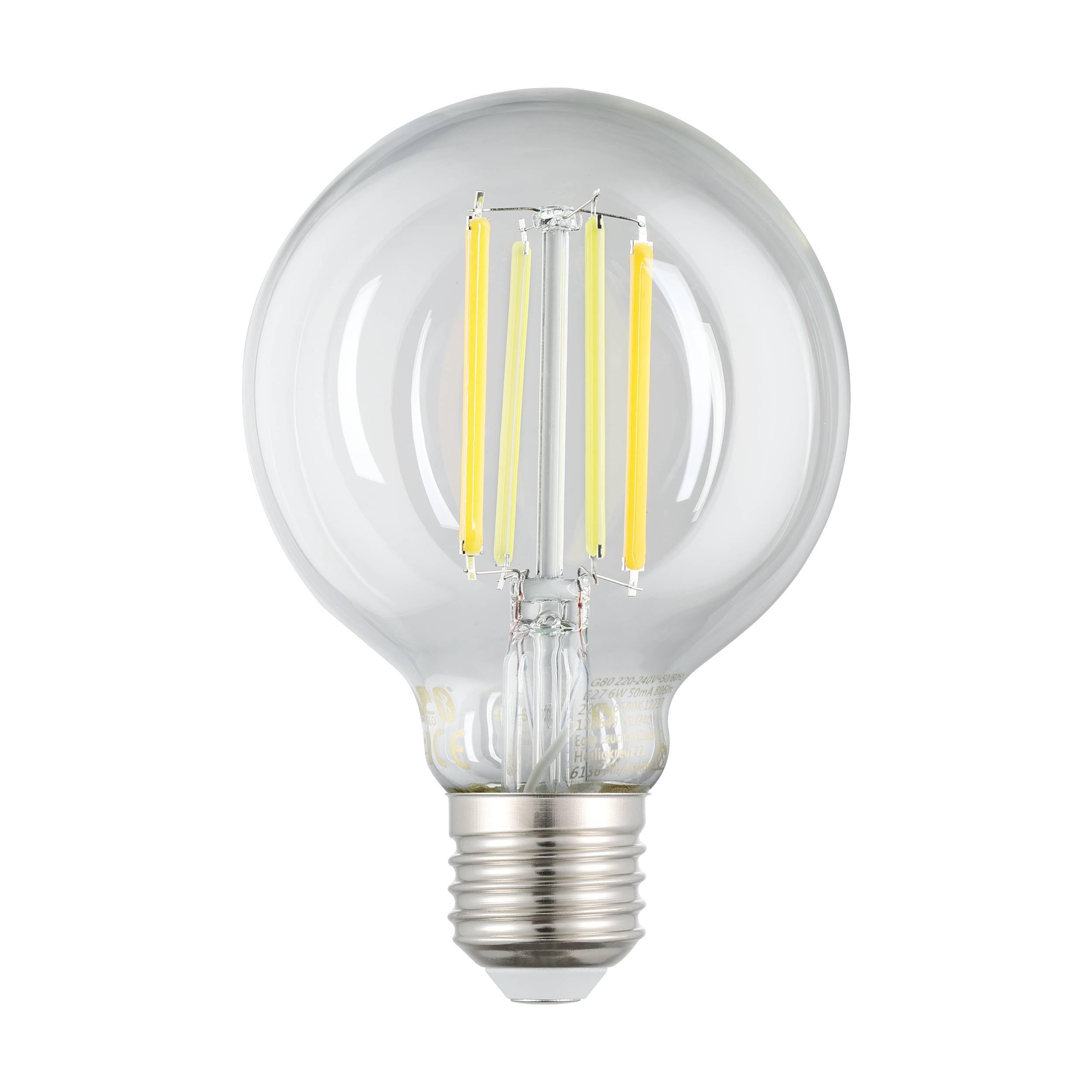 Eglo Connect.z Smart Home E27 LED Filament Light Bulb, G80, ZigBee, app and Voice Control, dimmable - Image 2