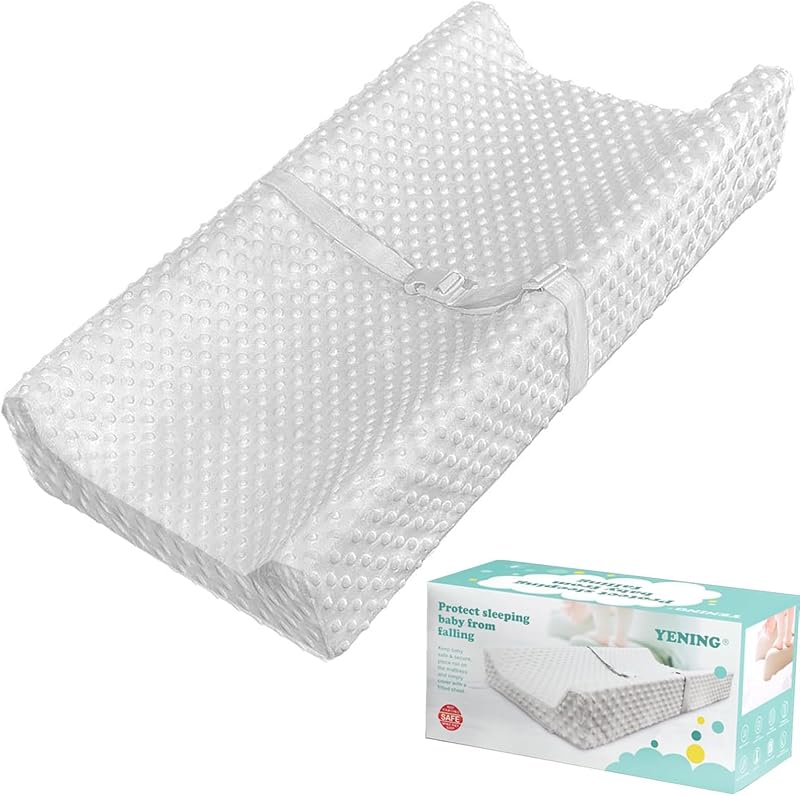 YENING Mini Changing Pad Small 23 x 13 with Washable Cover Waterproof Baby Diaper Changing Pad for Dresser Table Pad Grey