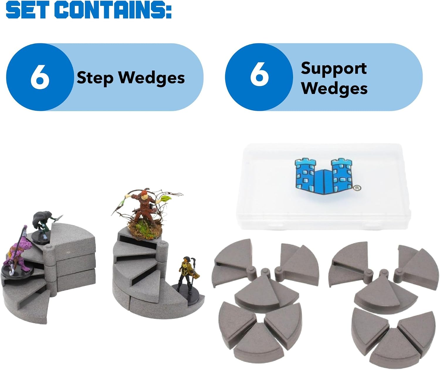 Dirt Cheap Dungeons - Spiral Staircase Kit | Modular & Customizable | Injection-Molded for Superior Durability | TTRPG Accessories for D&D, Daggerheart, & Tabletop Gaming