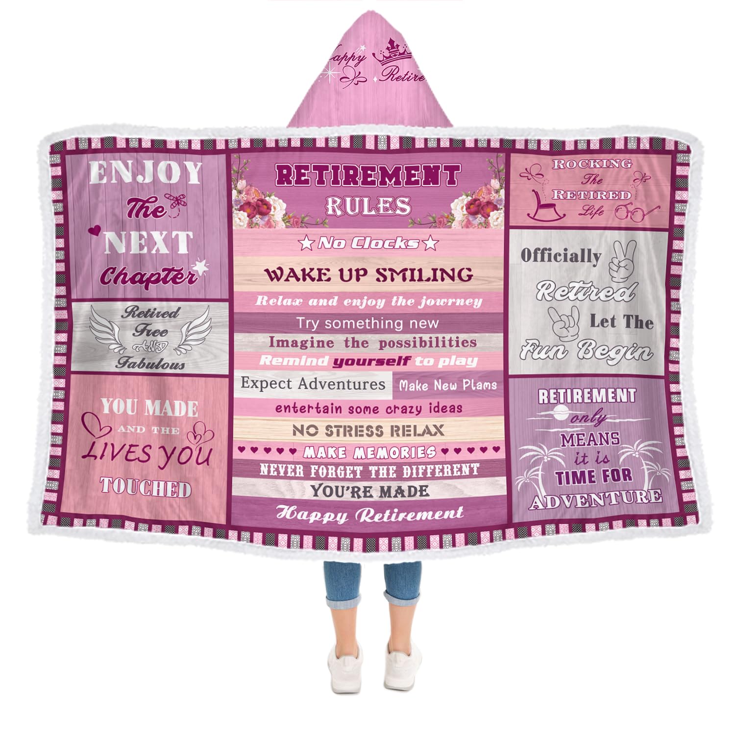 Regalos de jubilación para mujeres y hombres, manta con capucha de doble capa, divertidos regalos de despedida para compañeros de trabajo que dejan a la mujer, las mejores ideas de regalo de