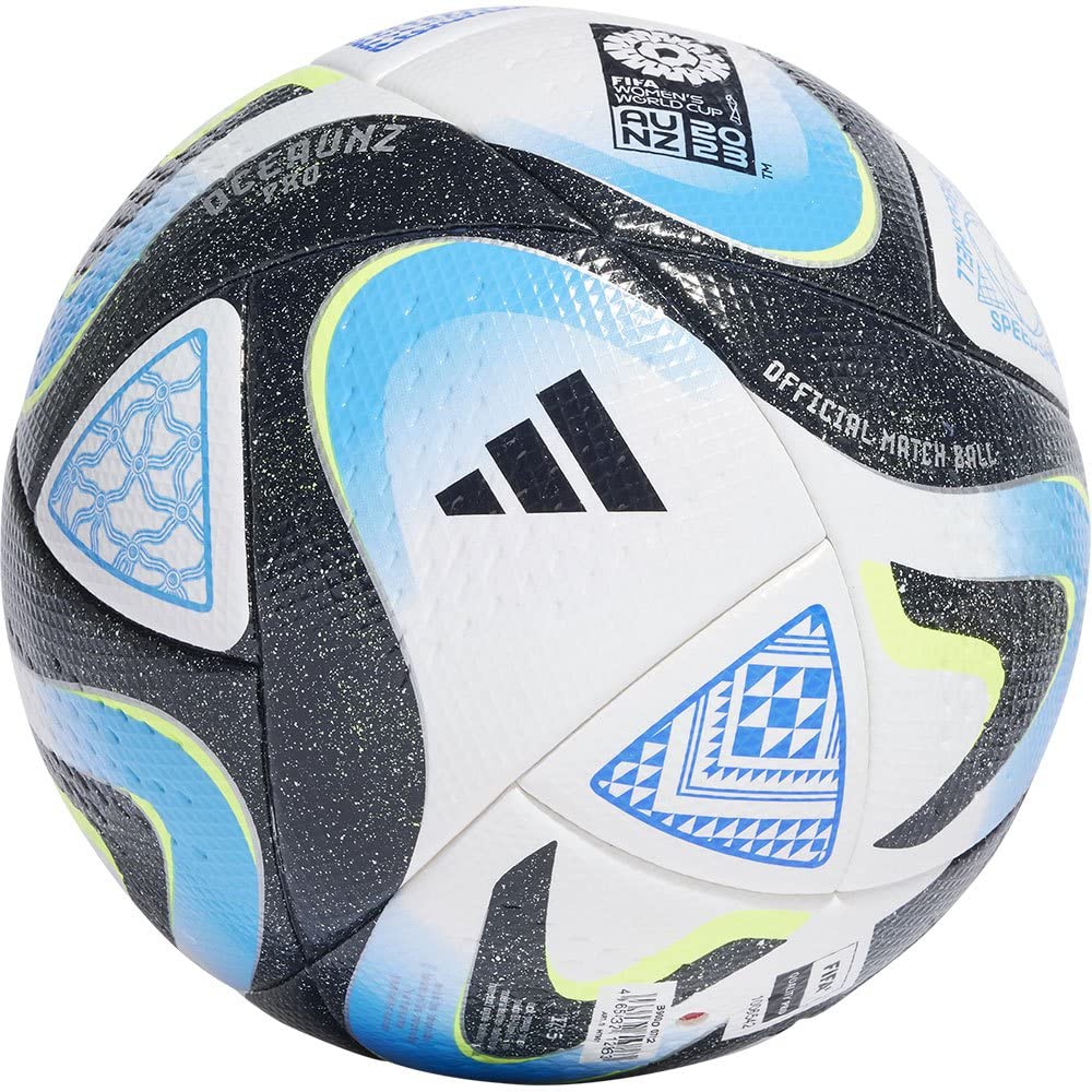 adidas Unisex Ball (Thermal-Bonding) Oceaunz Pro, Top:White/Collegiate Navy/Bold Blue/Bright Blue Bottom:Lucid Lemon F23/Silver Met., HT9011, 5