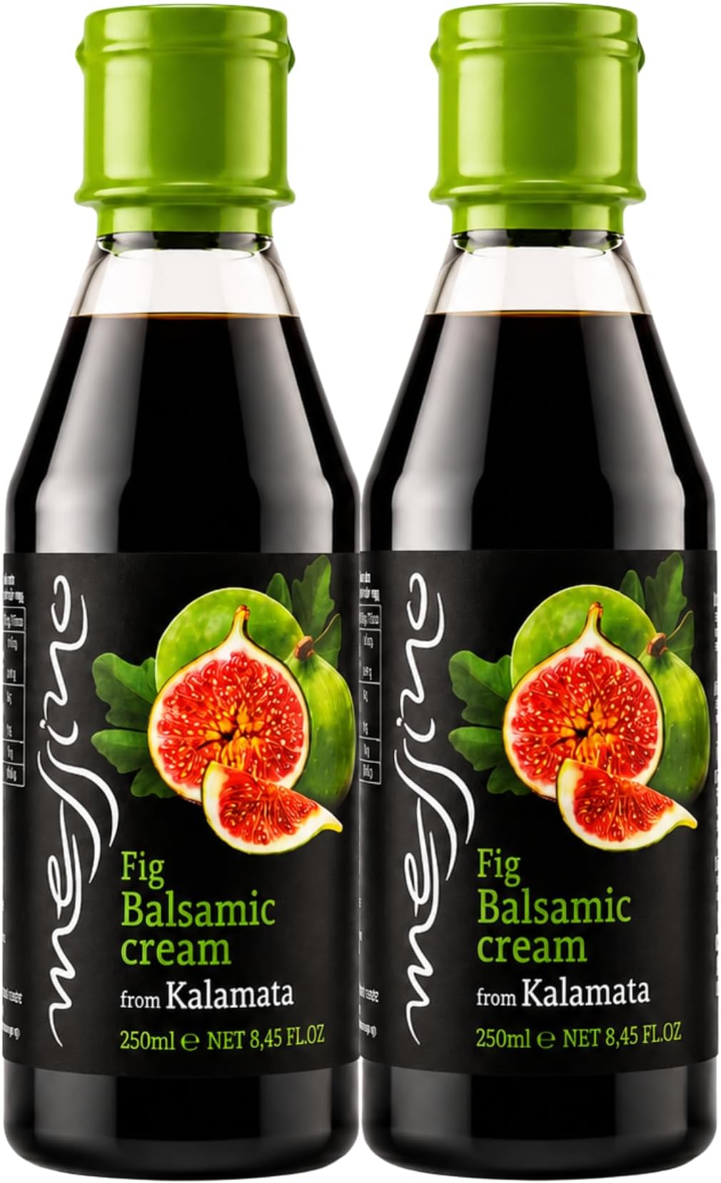 Greek Fig Balsamic Cream – Pack of 2 x 250ml (500ml Total) Sweet & Fruity Dressing for Salads, Meat, Pasta & Desserts Vegan, No Added Sugar
