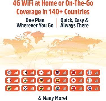 Solis Go, Mobile WiFi Hotspot & Powerbank with 1GB/Monthly + 30GB Data | Built-In Charging Cables, Travel WiFi in 140+ Countries, Auto-Switching 300+ Carriers, No SIM Required, No Contract Needed